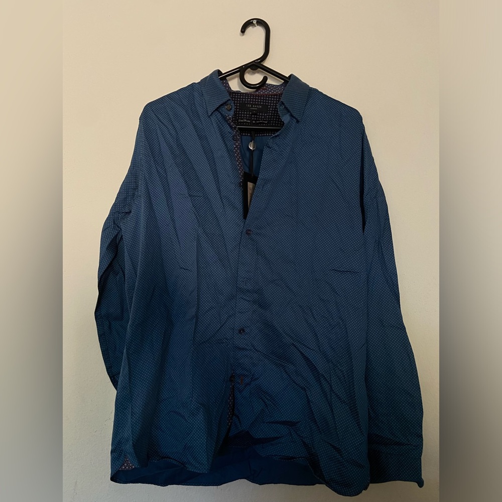 Ted Baker London Long Sleeve Button Down Shirt, Mens Size 4